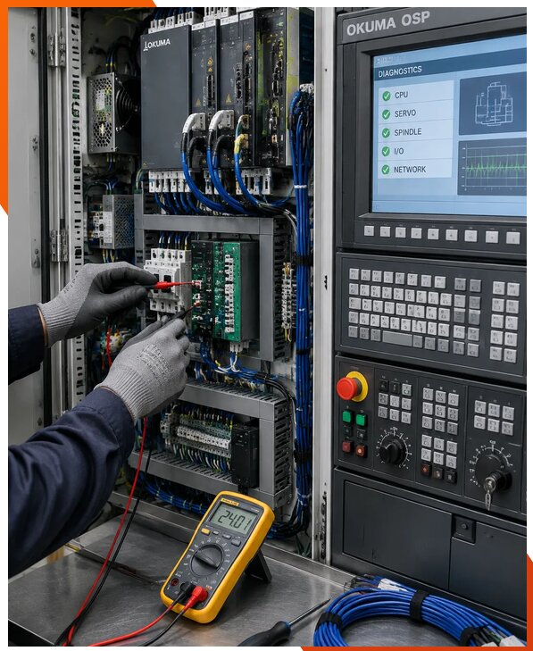 Ремонт систем ЧПУ Okuma OSP в Рославле